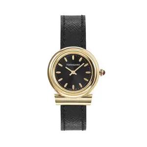 페라가모 SFMV01023 간치니 쿼츠 블랙 여성 가죽 시계