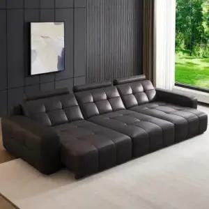 전동쇼파베드 3인용 거실 무빙 모션 슬라이드 소파 자동 접이식 침대 겸용