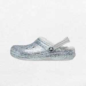 [크록스]클래식 라인드 글리터 클로그 키즈 털 207462-3UW IC