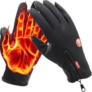 남녀용 ROVIA 미끄럼 방지 방수 보온 겨울 장갑 방풍 추운 날씨 오토바이 타기 자전거 사이클링 하이킹