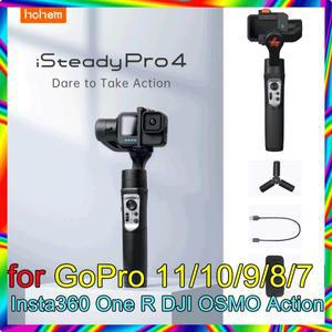 Hohem-iSteady Pro 4 액션 카메라 짐벌, 3 축 핸드 헬드 안정기, 고프로 11/10/9/8/7 Insta360 One R DJI O