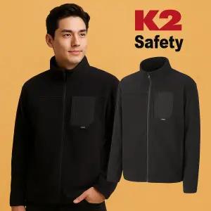 K2 세이프티 남성 후리스집업 플리스자켓 단체 얇은 러닝 봄 가을 겨울 빅사이즈 사무실 회사근무복 작업복