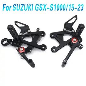 스즈키 GSX-S1000 2015-2023 용 조정 가능한 오토바이 발판 후면 세트 Footpeg Rearset Foot Peg 페달