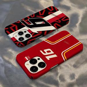 찰스 르클레르 16 F1 아이폰 호환 16 15 14 13 12 11 플러스 프로 맥스 미니 글로시 HD 하드 필름 쉘 커버