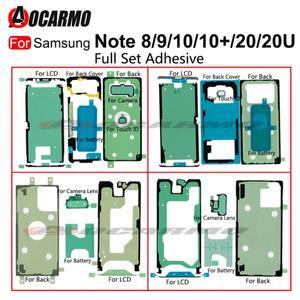삼성 Note 9 8 7 10 Plus 20 Ultra Note10 Note9 전면 LCD 뒷면 커버 배터리 풀 세트 방수 접착 테이프 접