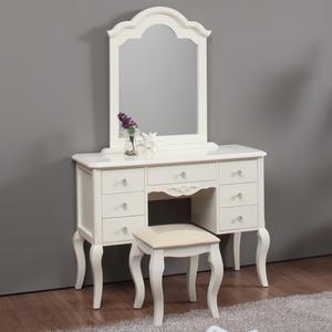 셀레나 원목도장 화장대 세트(의자포함)