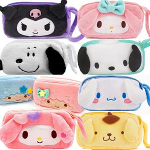 산리오 투지퍼 사각파우치 봉제필통 시나모롤 쿠로미 한교동 마이멜로디 헬로키티