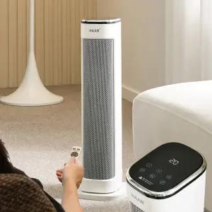 한경희 가정용 스탠드형 리모컨 무소음 PTC 전기히터