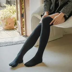 [2켤레]삭스팩토리 여성 무지 오버 니삭스 3컬러