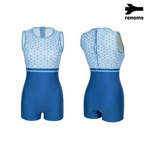 [레노마]여성 2부 웨이브하트 반신수영복 블루 RN-LS2E281-BU_CA