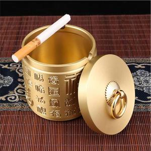 간편한 술집 고급 황동 담배 두껑 재떨이 복자 디자인