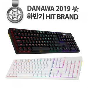 앱코 HACKER K515 축교환 측면 RGB 라이팅 이중사출 게이밍 기계식 키보드 (블랙, 청축)