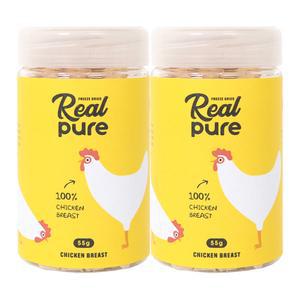 리얼퓨어FD 동결건조 큐브 닭가슴살 55g x2