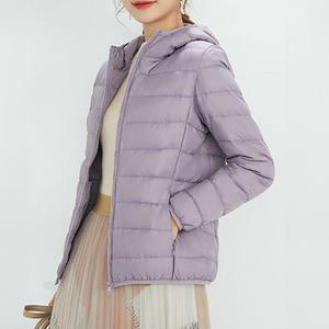 후드 경량패팅 얇은 사무실 겨울 오리털패딩 6컬러 베이직 여성용 기본패딩