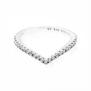 판도라 반지 196316CZ 쉬머링 위시본 실버 반지 당일발송