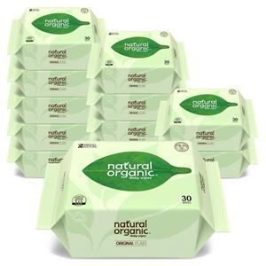 네츄럴오가닉 아기물티슈 오리지널 플레인 휴대 30매[12팩]