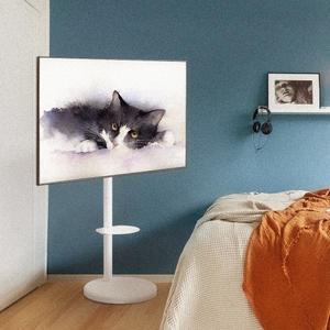 EdgeO 무빙 TV 스탠드 삼성 LG 중소기업 호환 대형 이동식 티비 거치대