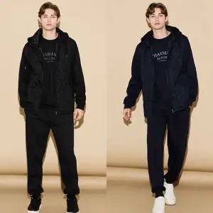 남성기모트레이닝셋업3종 후드패딩집업+맨투맨+팬츠)