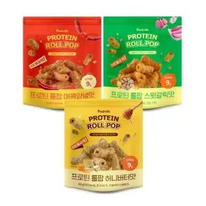 [내일도착] 푸드렐라 프로틴롤팝 40g 3종 (허니버터맛,스윗갈릭맛,매콤양념맛)