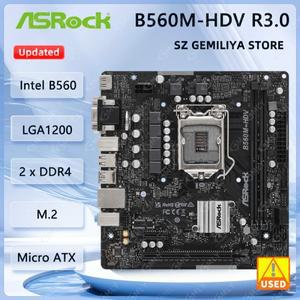 ASROCK B560M-HDV R3.0 마더보드 intel 호환 B560 LG 호환A1200 DDR4 64GB 마이크로 ATX 지원 i7-11700 i3-