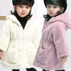 여아 밍크 퍼 패딩점퍼 겨울 코트 안감누빔 유아 후드패딩 겨울자켓 유아 여아코트