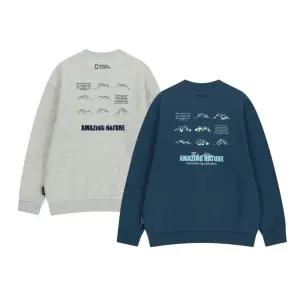 2025 FW 내셔널지오그래픽키즈 KIDS 백그래픽 맨투맨 (기모) K254USW010