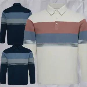 [블랙야크](강남점)25년 겨울신상 남성 트레킹/등산/일상 기능성 소프트 스트라이프 카라 긴팔티 1BYKTW...