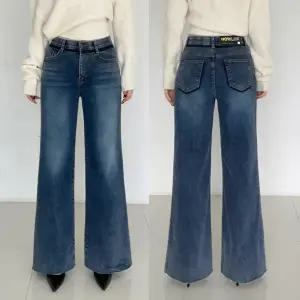 기모 솔트와이드부츠컷 겨울 하우룩 밴딩 투톤배색 베스트 데님