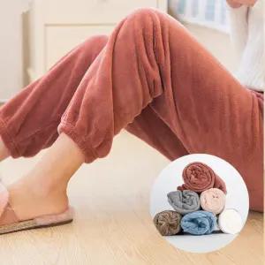 잠옷 수면바지 겨울 파자마 홈웨어 밍크 천사 멜란지 여성 기모 극세사