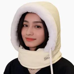 남여 공용 방한 후드 워머 패딩 모자 넥워머 일체형 보온 마스크 후드