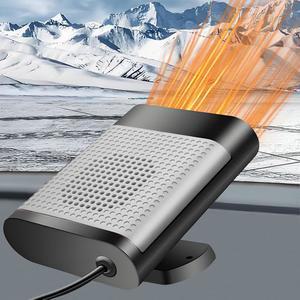 LILITUAN 차량용 히터 시가 라이터에 꽂히는 12V 자동차 히터 휴대용 360 회전 가능한 고속 가열 윈드실드 디프로스터 IN 냉각 그레이 DS BO