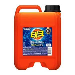 테크 클린앤리프레시 액체세제 일반드럼겸용 8L, 1개