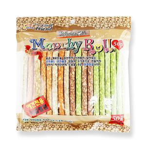 굿프랜드 네추럴 칼라 먼치껌 50P 강아지스틱껌