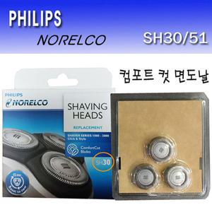 필립스 면도기날+망/SH50/S5000/S6000시리즈/3000시리즈/SH30 교체용 헤드 면도기 액세서리