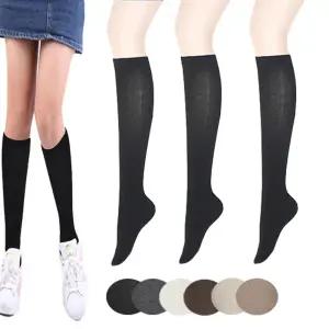 무지 니삭스 3족/삼선/골프/여성/학생/반양말/반스타킹