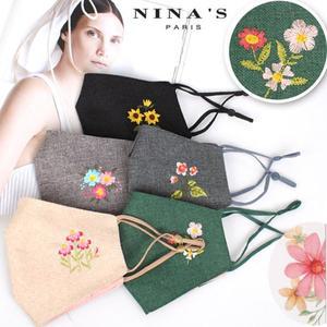 [니나스파리]규방꽃자수 모시마직마스크(1SS138)