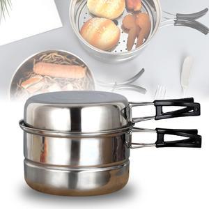 야외 캠핑코펠 등산 캠핑냄비 라면 찜기 캠핑조리 스테인레스코펠 캠핑코펠세트 캠핑그릇 캠핑조리도구