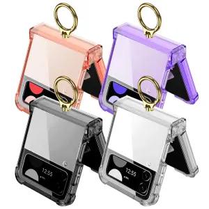 핸드폰 컬러클리어 힌지보호 링고리 갤럭시 z플립7 6 5 4 3 제트 지 플립 폰 케이스