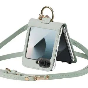 케이맥스 갤럭시 Z 플립 7 6 5 4 가죽 스트랩 카드수납 케이스