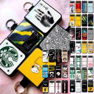 Z플립4전용 커스텀 디자인 링케이스 글래스 케이스