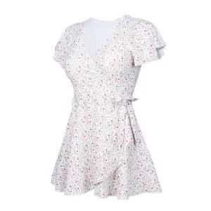 [레노마수영복](하남점)폴리백 증정 여성 셔링 플라워 모노키니 화이트 RN-LS2E874-WH