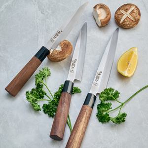 칼명장 조상진 해전도 오로시 사시미칼 생선칼 미니 회칼 월넛나무