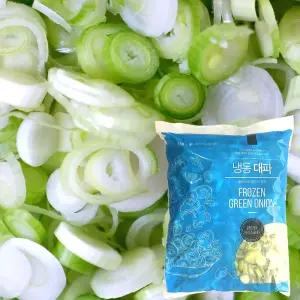 냉동 대파 슬라이스 1kg 깐 파 손질 급속동결 냉동파