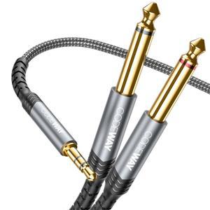 CODEWAY 3.5스테레오 to 5.5모노 Y형 변환 케이블 5M WA35255-5M 3.5ST 5.5Mono Hi-Fi음질 나일론