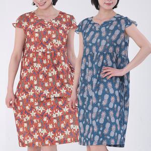 시워니 아이스쿨링 캡소매 백리본 원피스 쿨 냉감 여름