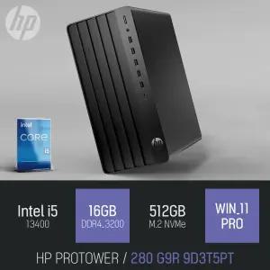 ⓒ HP 프로 타워 280 G9R 9D3T5PT i5-13400 16GB 512GB WIN11 / 비즈니스 사무 인강용 가정용 데스크탑 본