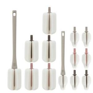 마더케이 국산 리필형 젖병솔 세트+젖병솔리필3P+리필형 젖꼭지솔 세트+젖꼭지솔리필3P 베이지 1세트