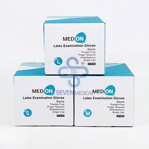 메드온 MEDON 라텍스글러브 진료용 장갑 파우더 프리 멸균 50조