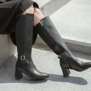 [롯데백화점]소보 르람즈 벨트 소가죽 롱부츠 6cm