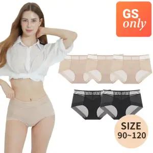 [90-120 size] 오모떼 빅사이즈 더블보정팬티 5종 (스킨3종+블랙2종)